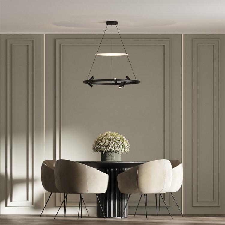 Lampa wisząca Almeria czarna LED 4000K - 10022