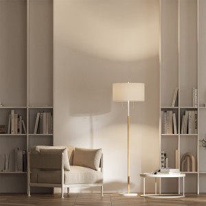 Lampa podłogowa Fogo biała 2xE27