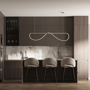 Lampa wisząca Meleca M złota LED CCT