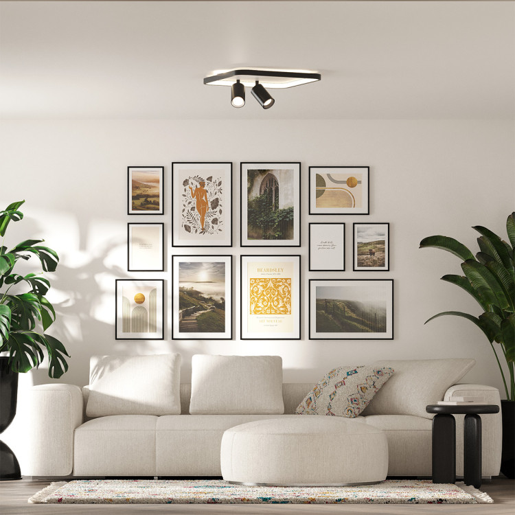 Plafon Parma 2 kwadratowy czarny 2xGU10 LED CCT - 10036