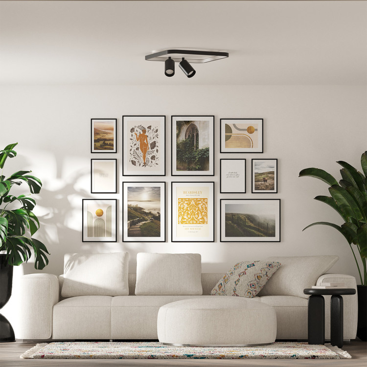 Plafon Parma 2 kwadratowy czarny 2xGU10 LED CCT - 10037