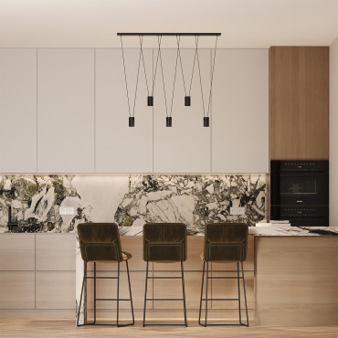 Lampa wisząca Toledo czarna 5xGU10