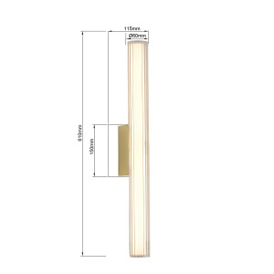 Kinkiet Linea 61 cm złoty LED CCT