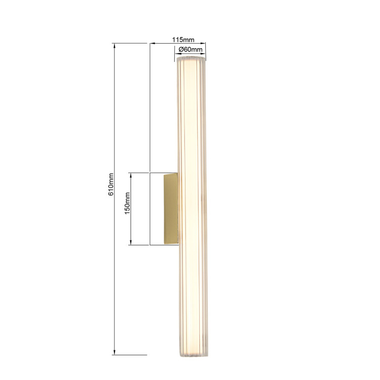 Kinkiet Linea 61 cm złoty LED CCT - 10095