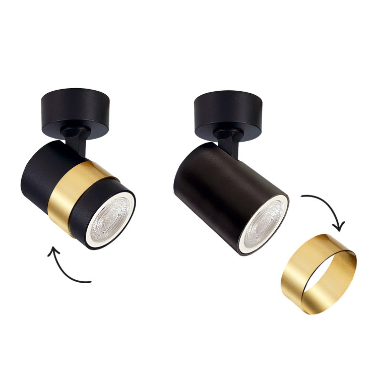 Spot Anillo 1 czarny 1xGU10 - 10329