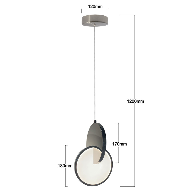 Lampa wisząca Circlo chrom LED CCT - 10357