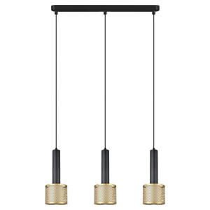 Lampa wisząca Amo czarno-złota 3xE27