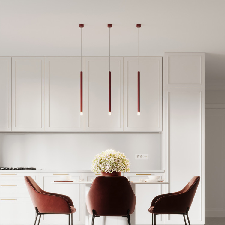 Lampa wisząca Lungo 1 czerwona 1xG9 - 10391