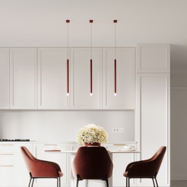 Lampa wisząca Lungo 1 czerwona 1xG9