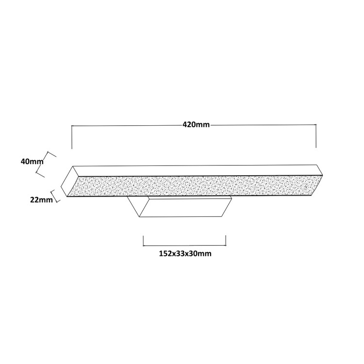 Kinkiet Aqua 42 cm biały IP44 LED CCT - 10421