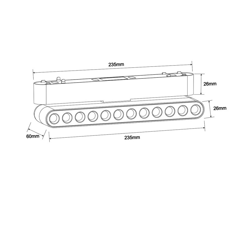 Reflektor Magnetic Slim Blaze 12W LED 4000K biały - 10451