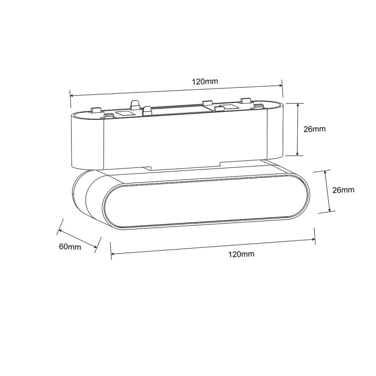 Reflektor Magnetic Slim Fizz 6W LED 3000K czarny - 10454