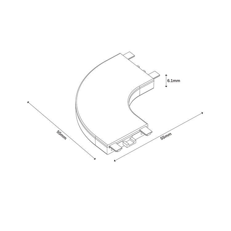 Łącznik natynkowy C Magnetic Slim biały - 10500