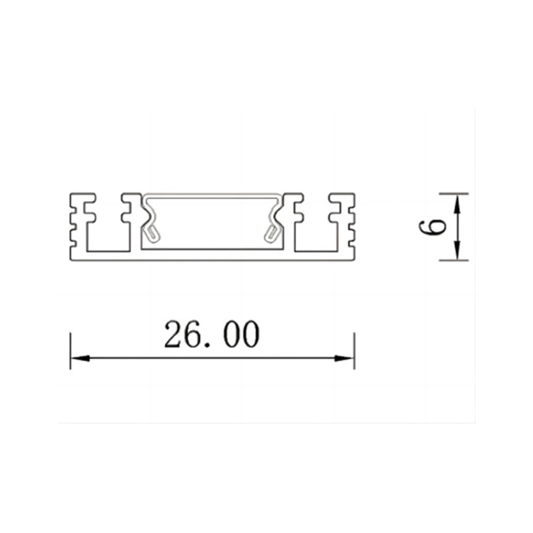 Szyna natynkowa 2 m Magnetic Slim czarna - 10514
