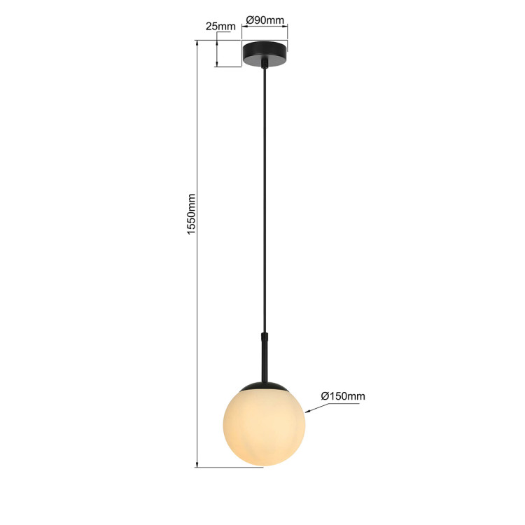 Lampa wisząca Dorado czarna 1xE14 - 10520