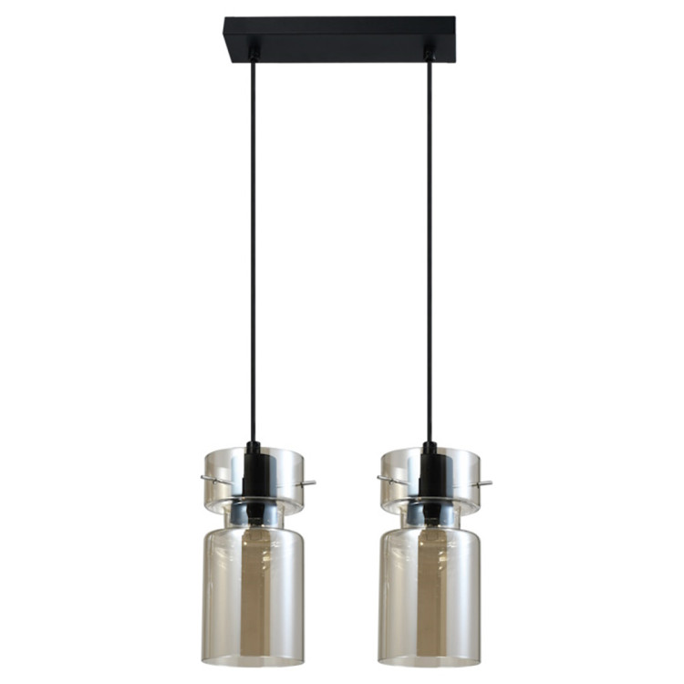 Podwójna lampa wisząca Nivio dymna 2xE27 - 10650