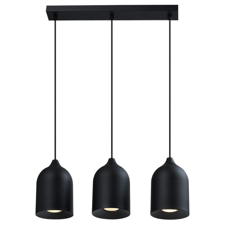 Metalowa lampa wisząca Nilo czarna 3xGU10 - 10665