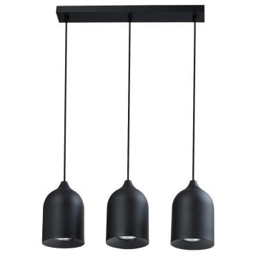 Metalowa lampa wisząca Nilo czarna 3xGU10
