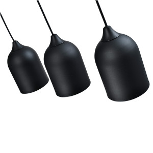 Metalowa lampa wisząca Nilo czarna 3xGU10