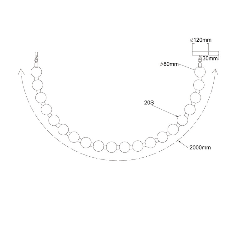Lampa wisząca Dorado Rope 2 m złota LED CCT - 10708