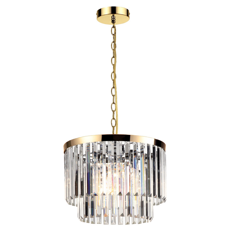 Lampa wisząca Vetro 5 antyczne złoto 5xE14 - 10789