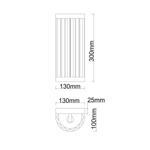Kinkiet Vetro złoto 1xE14