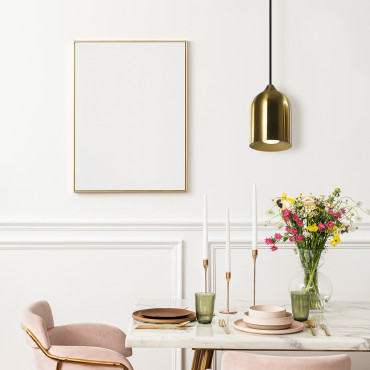 Metalowa lampa wisząca Nilo złota 1xGU10