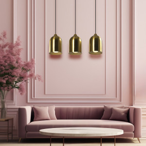 Metalowa lampa wisząca Nilo złota 3xGU10