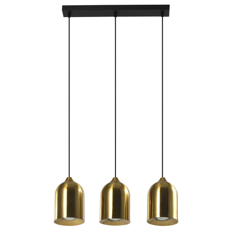 Metalowa lampa wisząca Nilo złota 3xGU10 - 10961