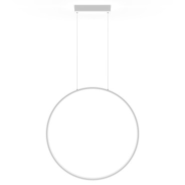 Lampa wisząca Mirror L biała IP44 LED CCT