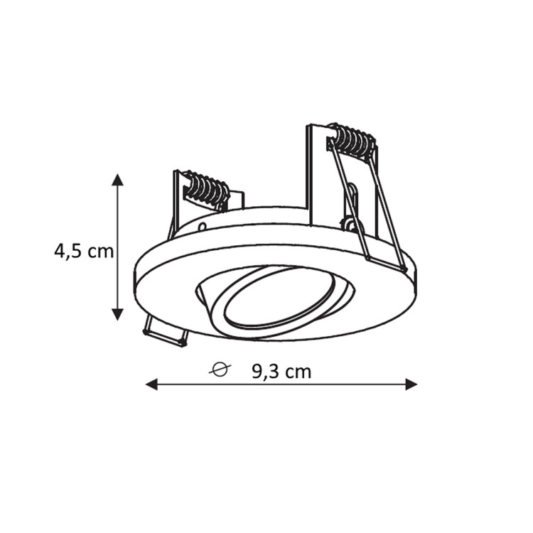 Ruchome oczko podtynkowe Lagos IP65 chrom 1xGU10 - 11038
