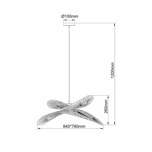Rattanowa lampa wisząca Raya naturalna 1xE27