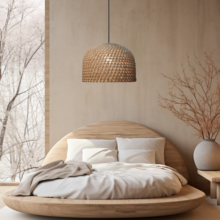 Rattanowa lampa wisząca Kanso 40 cm jasne drewno 1xE27 - 11054