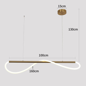 Lampa wisząca Meleca S złota LED CCT