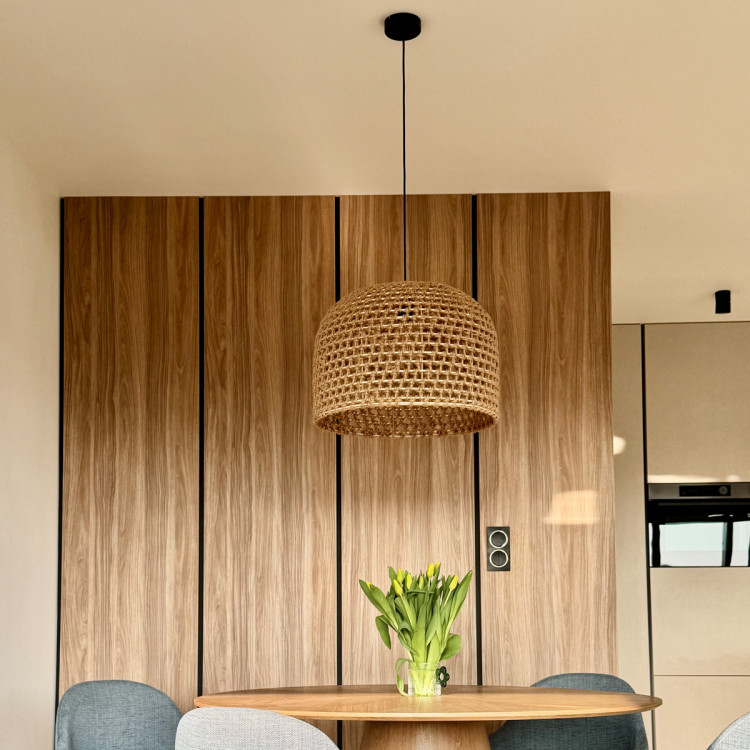 Rattanowa lampa wisząca Kanso 50 cm jasne drewno 1xE27 - 11157