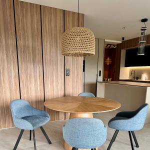 Rattanowa lampa wisząca Kanso 40 cm jasne drewno 1xE27