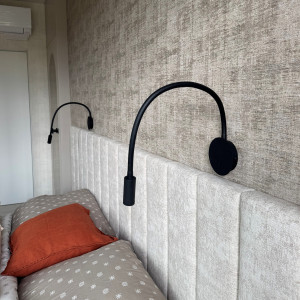 Kinkiet na elastycznym wysięgniku Senise czarny LED 3000K