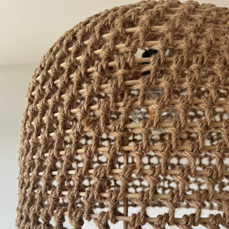 Rattanowa lampa wisząca Kanso 50 cm jasne drewno 1xE27 - 11166