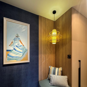 Rattanowa lampa wisząca Astra naturalna 1xE27