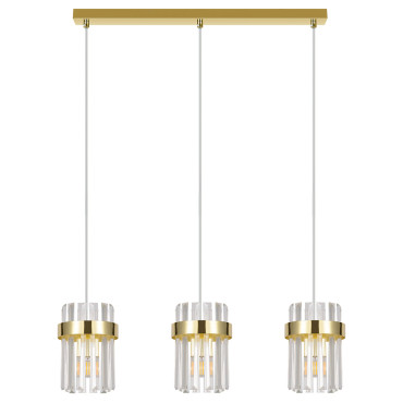 Lampa wisząca Vetro złota 3xE14