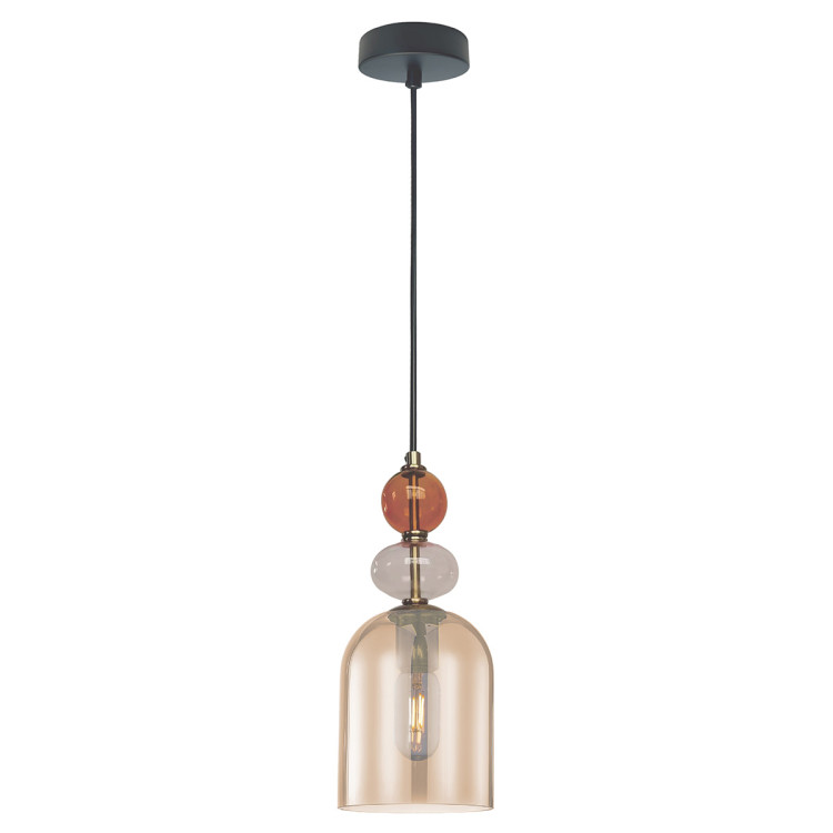 Lampa wisząca Tropea bursztynowa 1xE27 - 11288