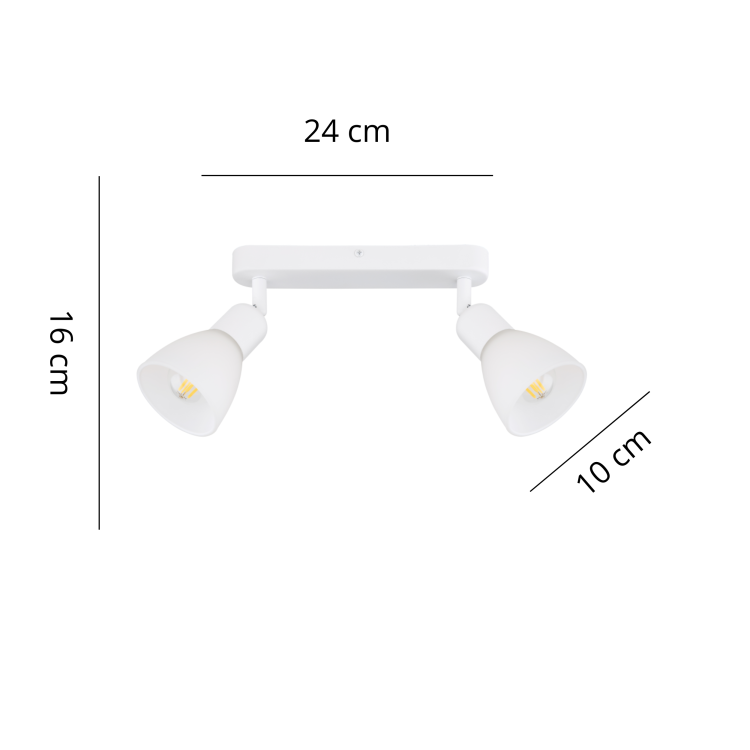 Zestaw reflektorów spot Malta biały 2xE14 - 11295