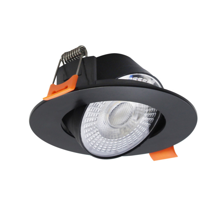Ruchome oczko podtynkowe Plus czarne LED CCT - 11308