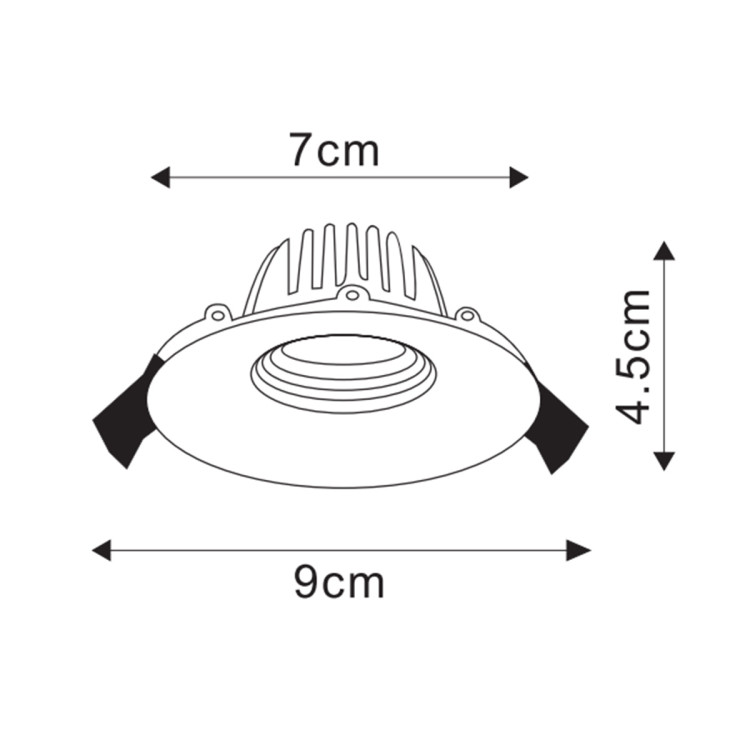 Oczko podtynkowe Orion białe LED 3000K/4000K - 11327