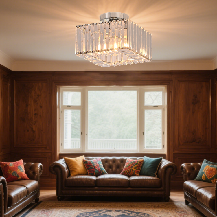 Kwadratowy plafon Vetro chrom 1xE27 - 11404