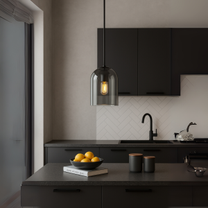 Lampa wisząca Elaris dymna 1xE27