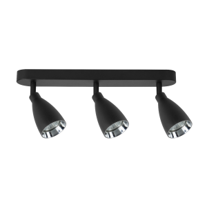 Campana 3 spot czarny 3xGU10