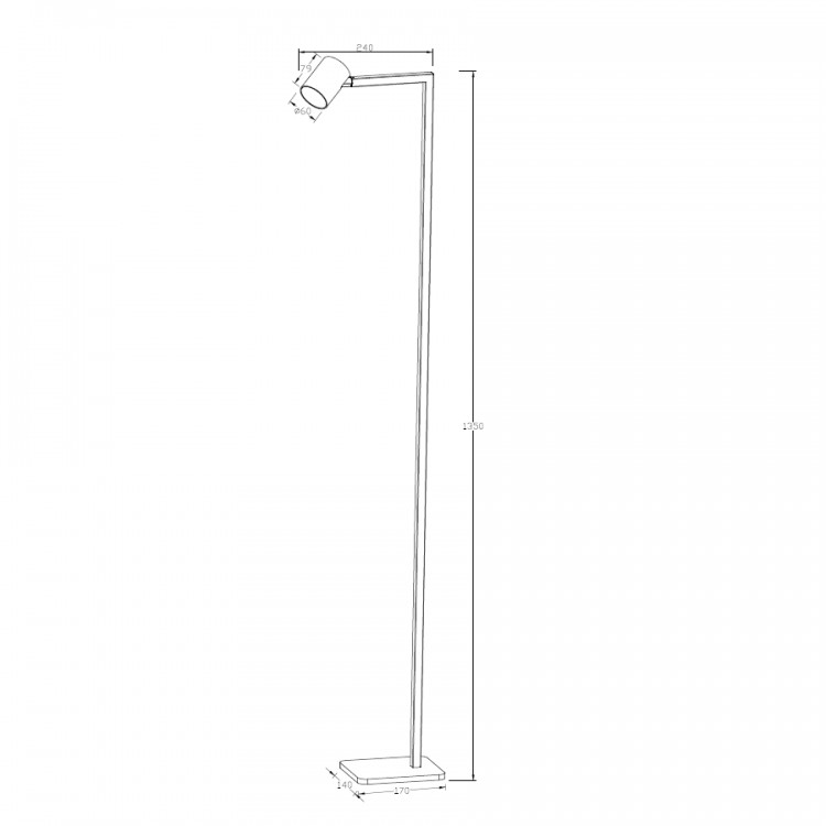 Lampa podłogowa Snow czarna 1xGU10 - 2371