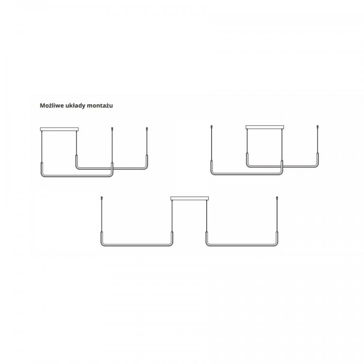 Lampa wisząca Malawi czarna Tuya Smart LED CCT - 2691