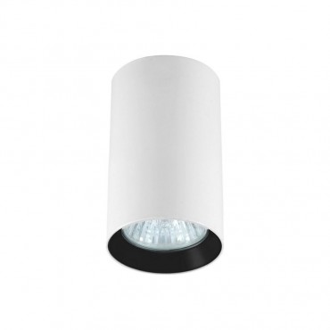 Tuba natynkowa Manacor 9 cm biało - czarna 1xGU10